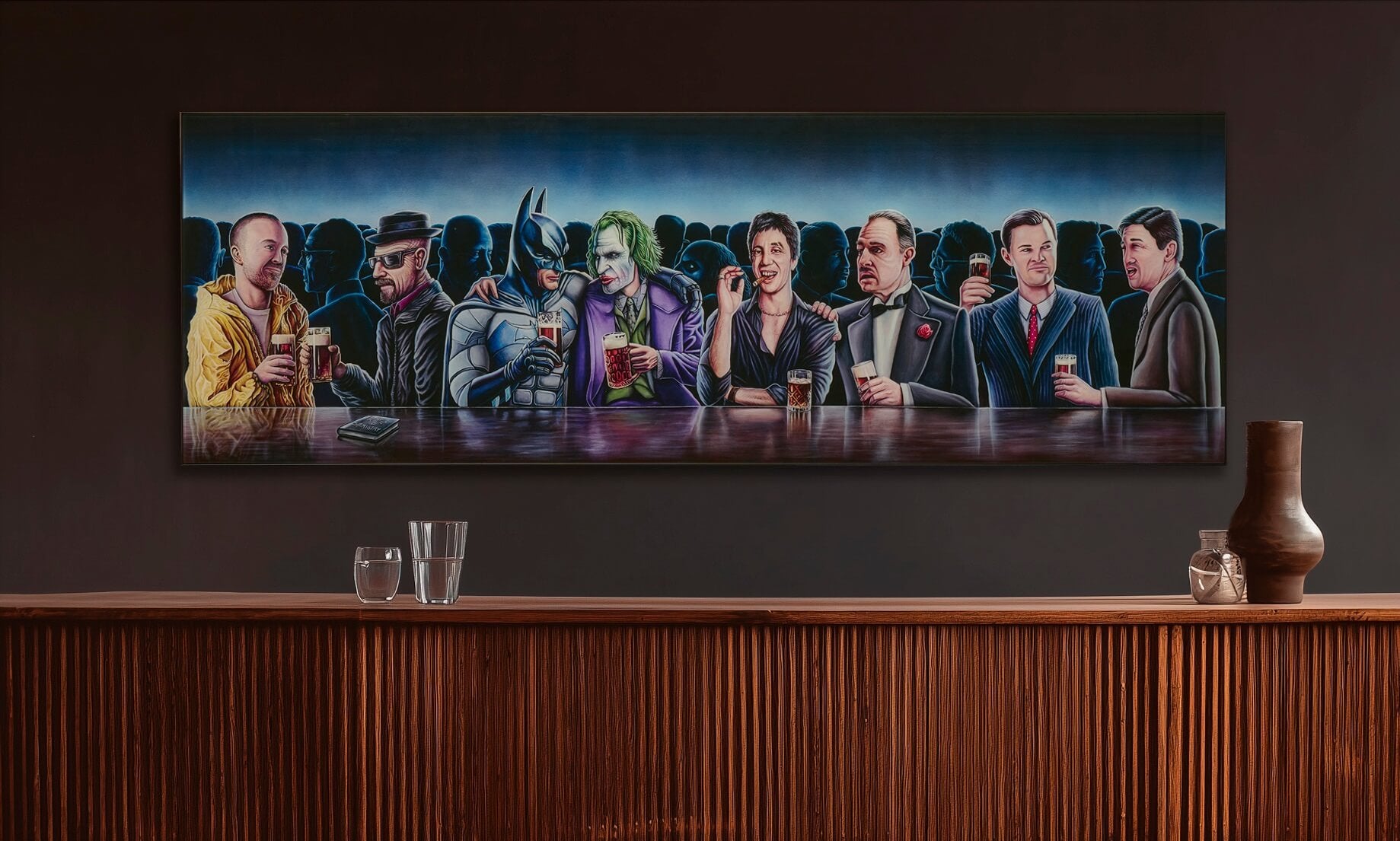 Mancave - I baren - Konst - 40 X 120